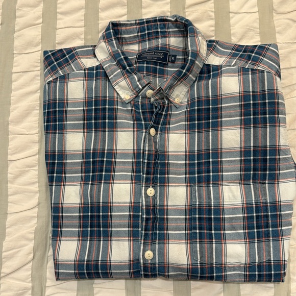 Vineyard Vines Cotton Twill Plaid Shirt Size XL - Picture 2 of 5